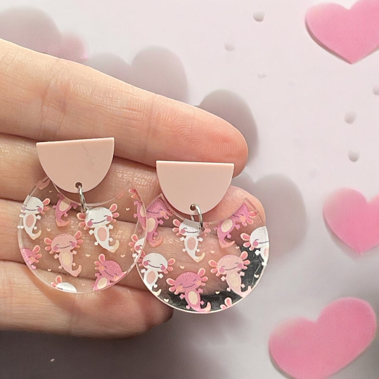 Axolotl earrings